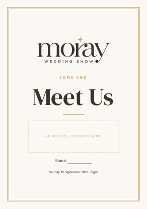 Meet Us Printed stand sign · A5