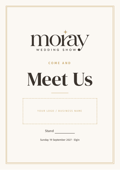 Meet Us Printed stand sign · A4