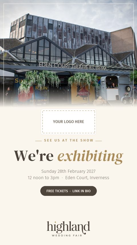 We're exhibiting story post with logo space