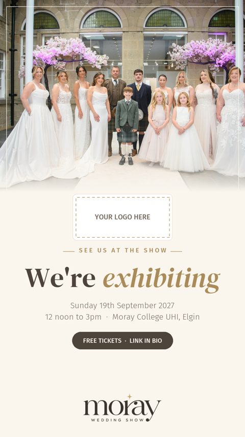 We're exhibiting story post with logo space