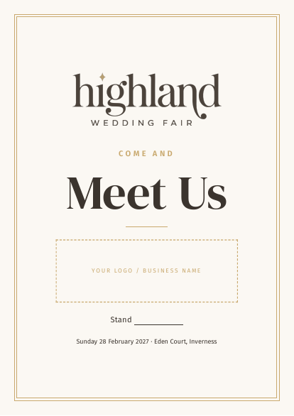 Meet Us Printed stand sign · A4